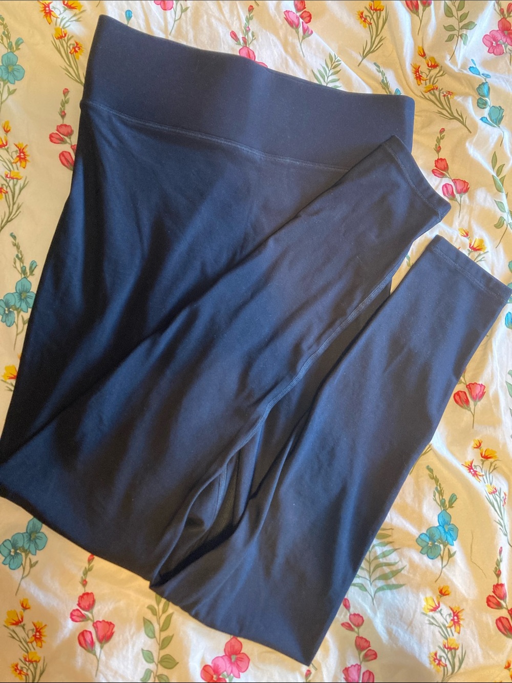 BANDIER Small Full Length Center Stage Pro Fleece Black Leggings NWT